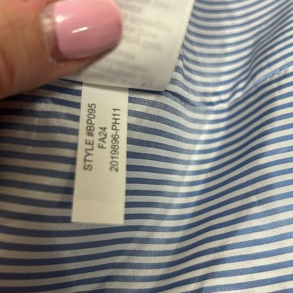 J. Crew Factory BP095 Navy Blue Cotton-blend two-button blazer size 18 NWT flaw - Picture 10 of 12